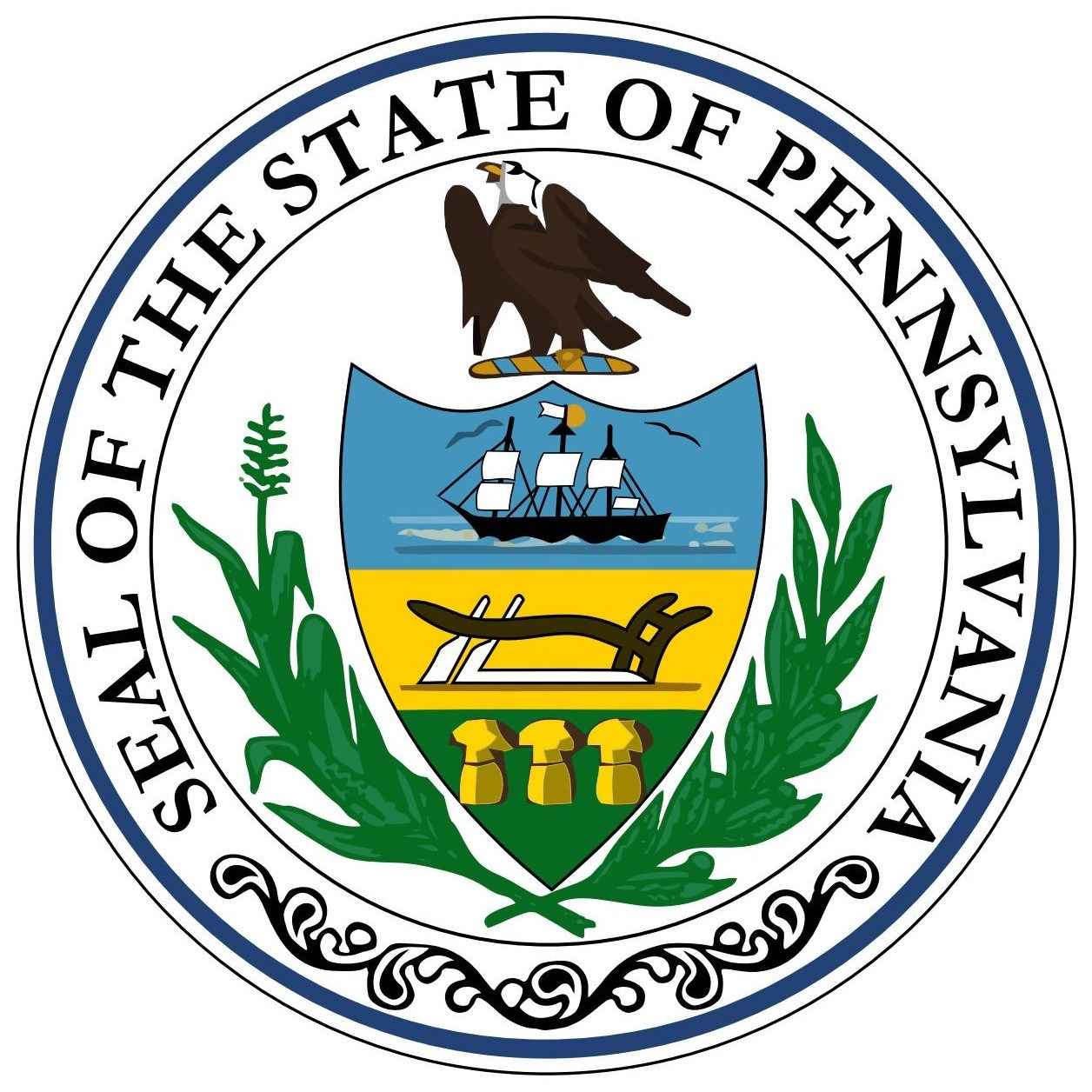 Pennsylvania State Flag and Seal png