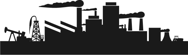City Skyline Silhouette 03 png