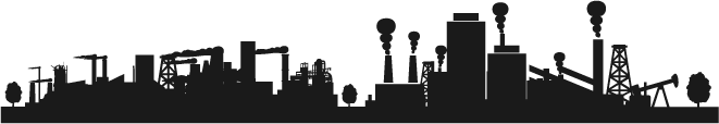 City Skyline Silhouette 03 png