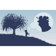Large Tree Couple Silhouette
