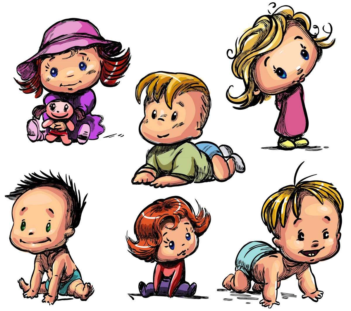 Cartoon Baby, Children, Kids 06 png