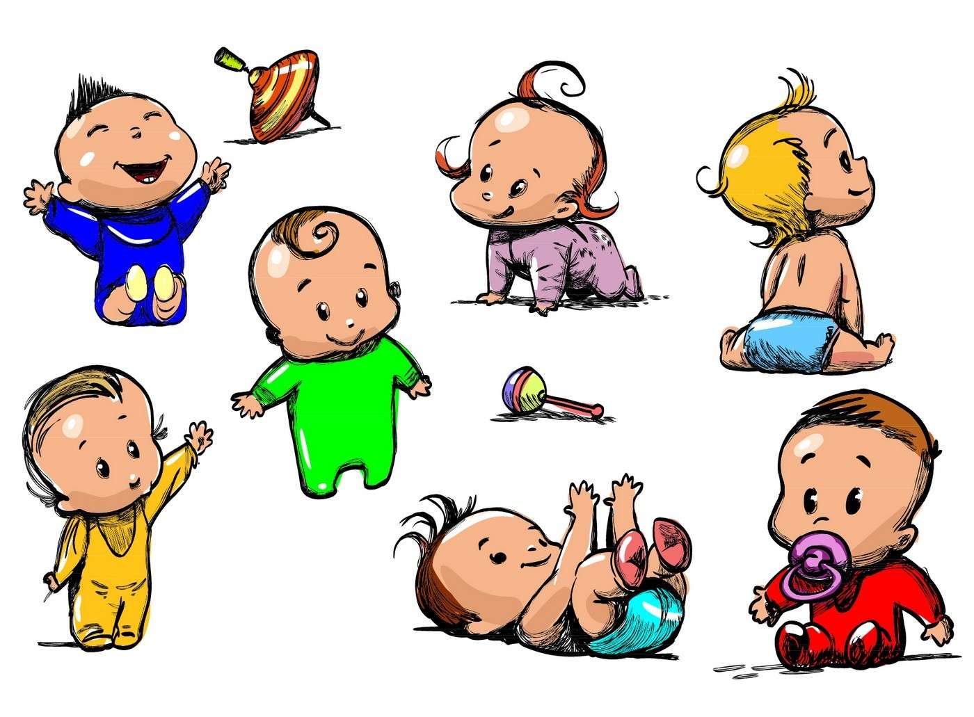 Cartoon Baby, Children, Kids 07 png