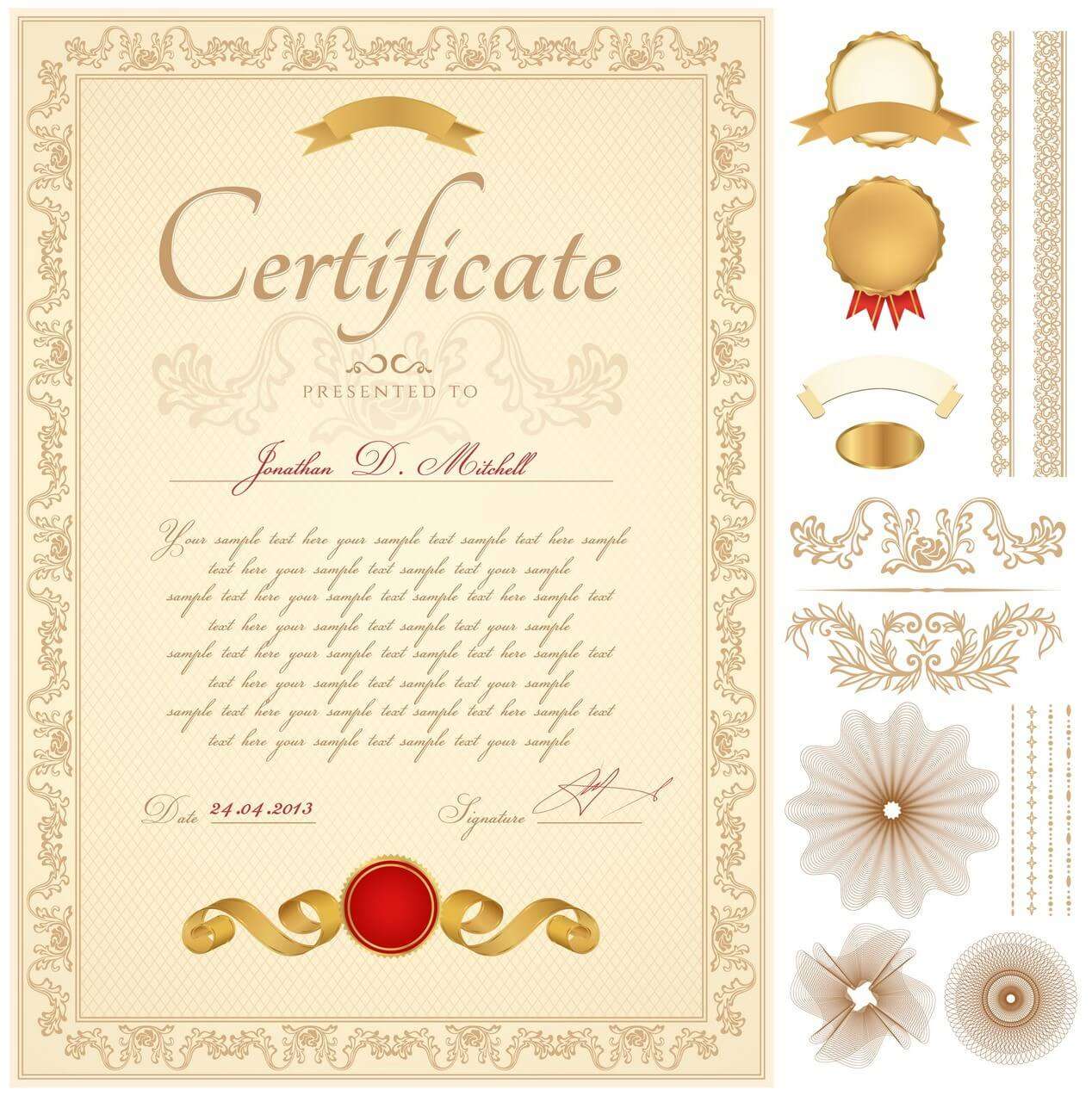 Certificate Template 03 png