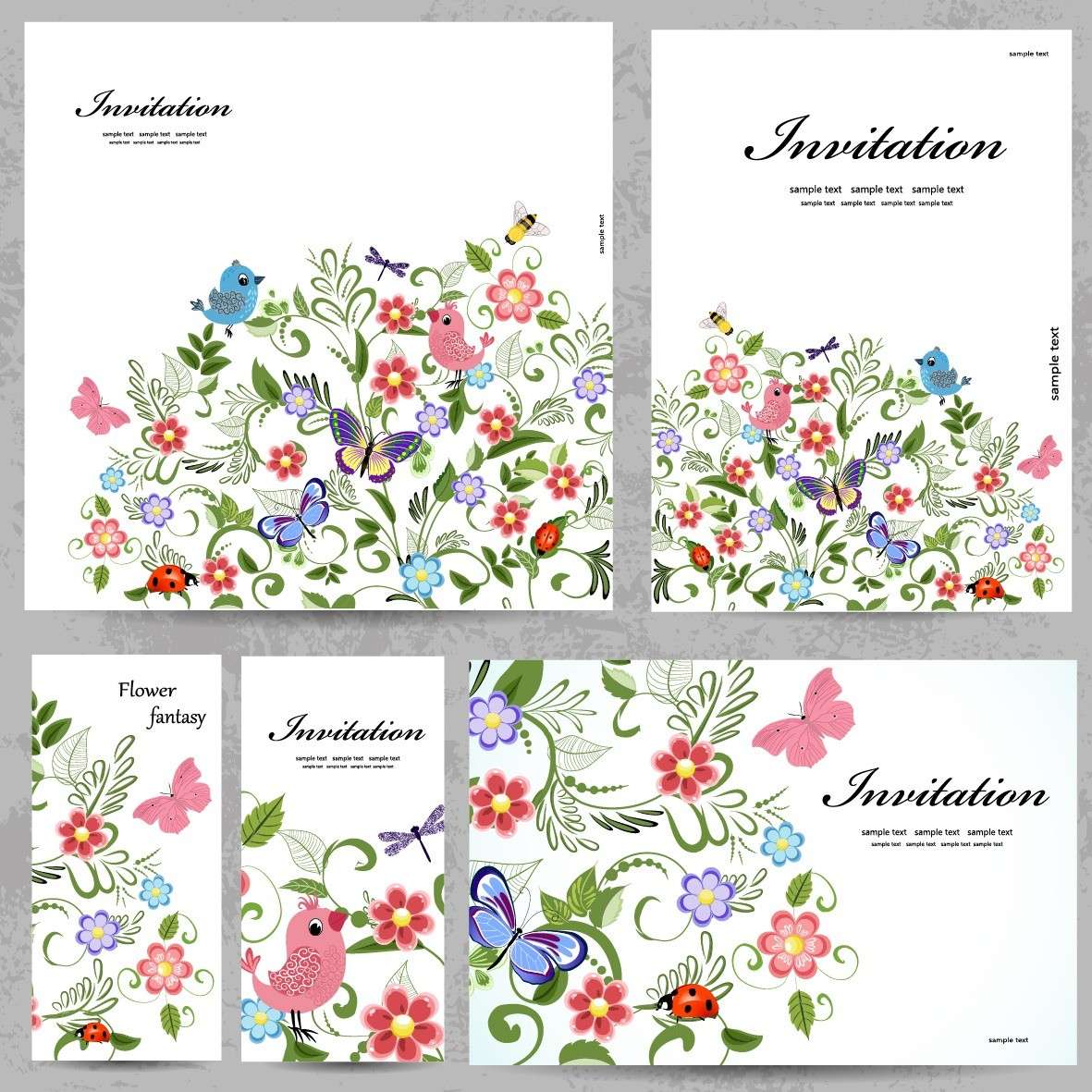 Floral Frame, Flower Card, Border Background png