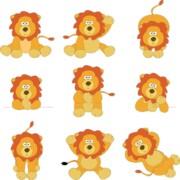 Cute Cartoon Animals, Lion