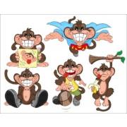 Cute Cartoon Animals, Monkey