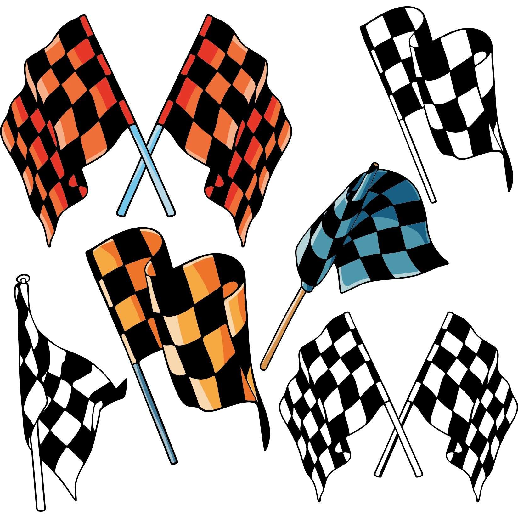Checkered flags 02 png