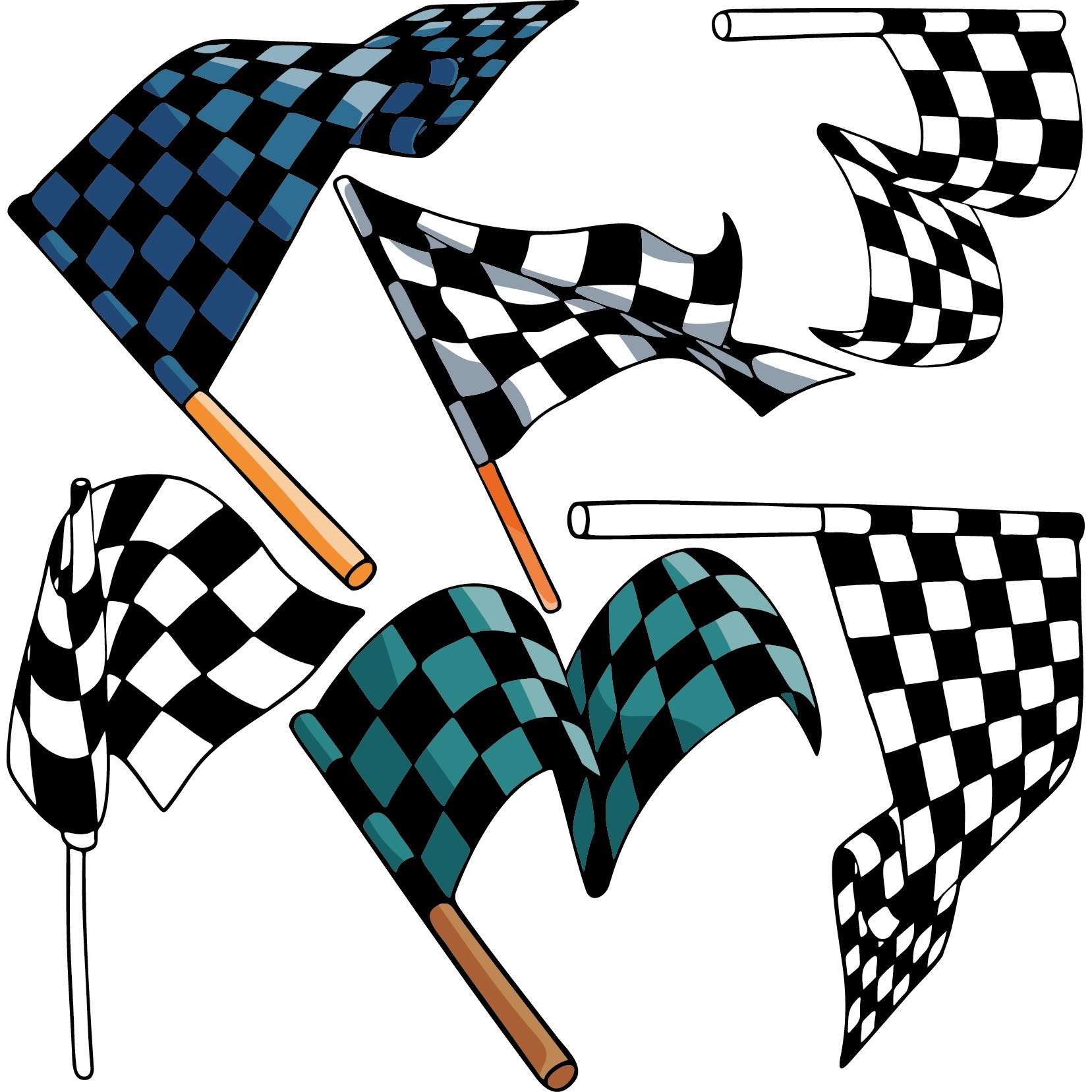 Checkered flags 01 png