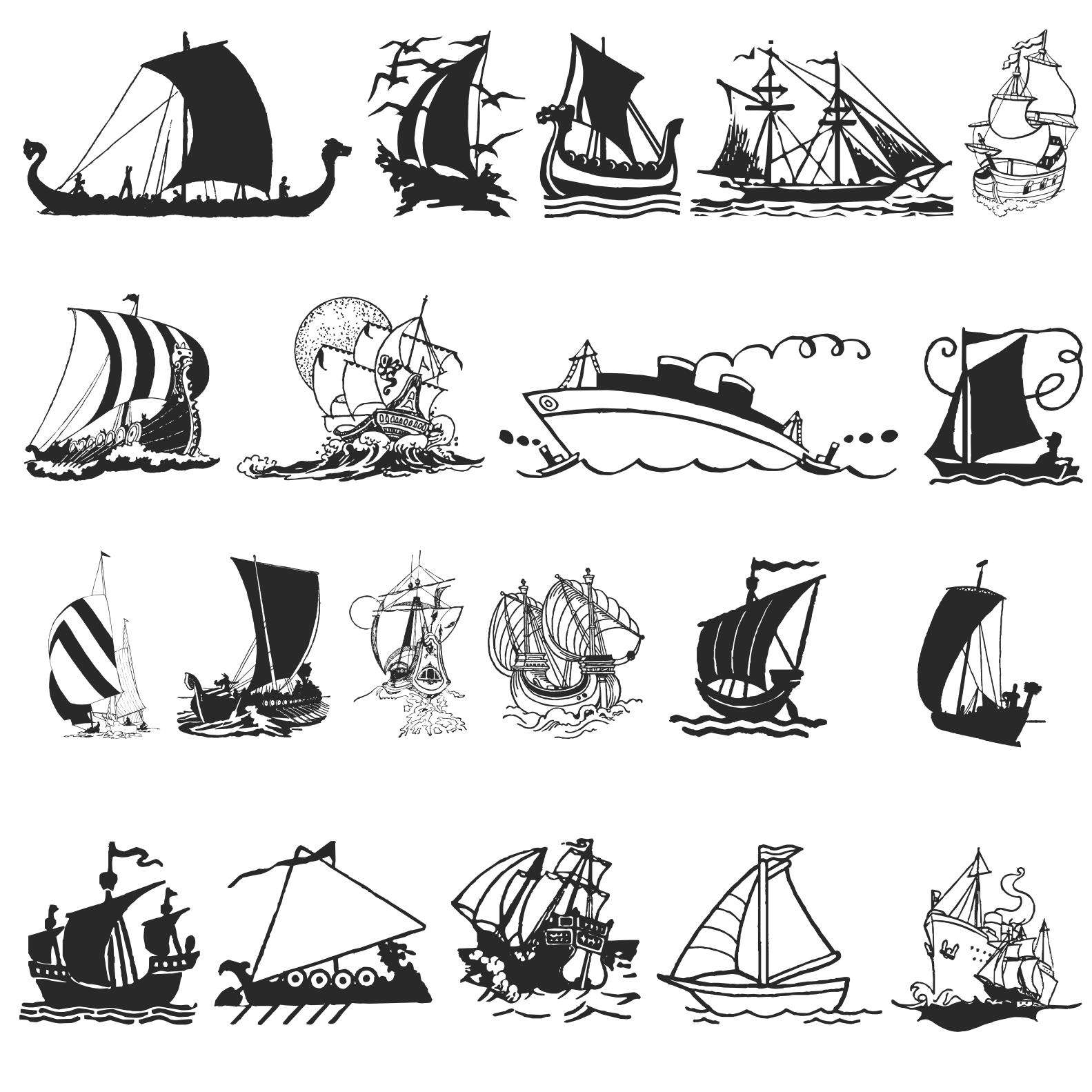 Ship Silhouettes 02 png