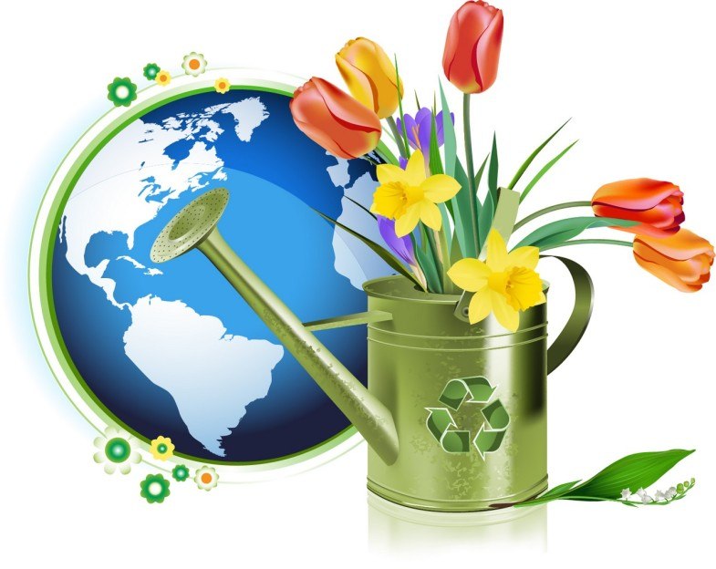 Download Green Recycle Flower, Tulip Download Vector