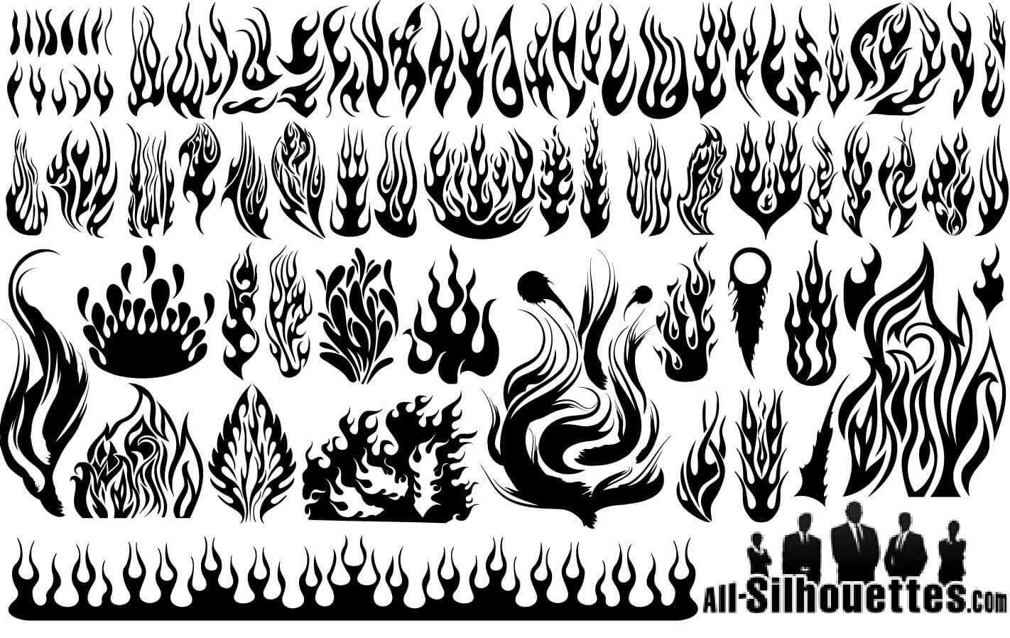 Flame Shapes, Silhouette png