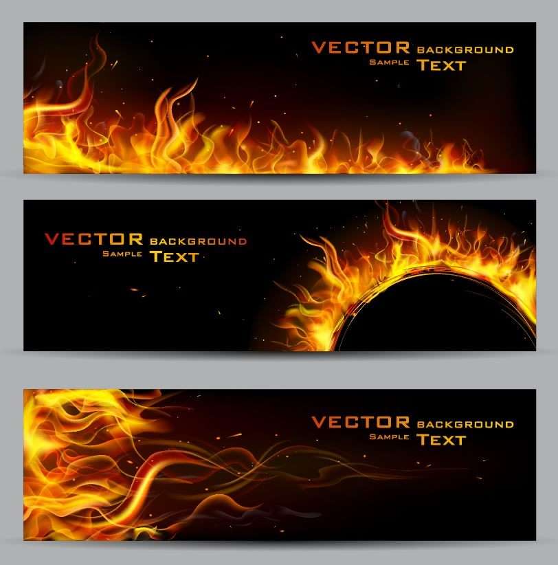 Banner 22 [Flame, decorative, background] png