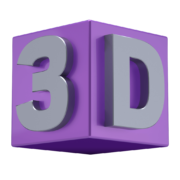 The Word 3D in 3D [PNG   1024x1024] png