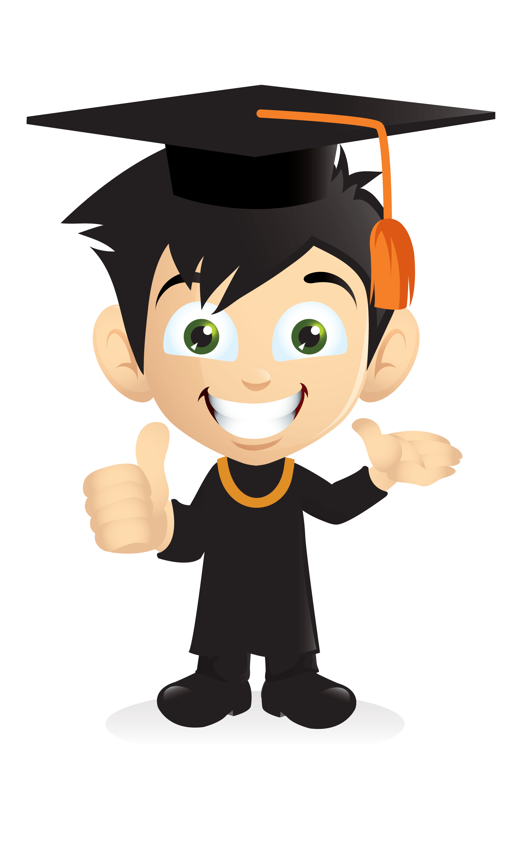 Cartoon Smiling Graduation Boy [PNG] png