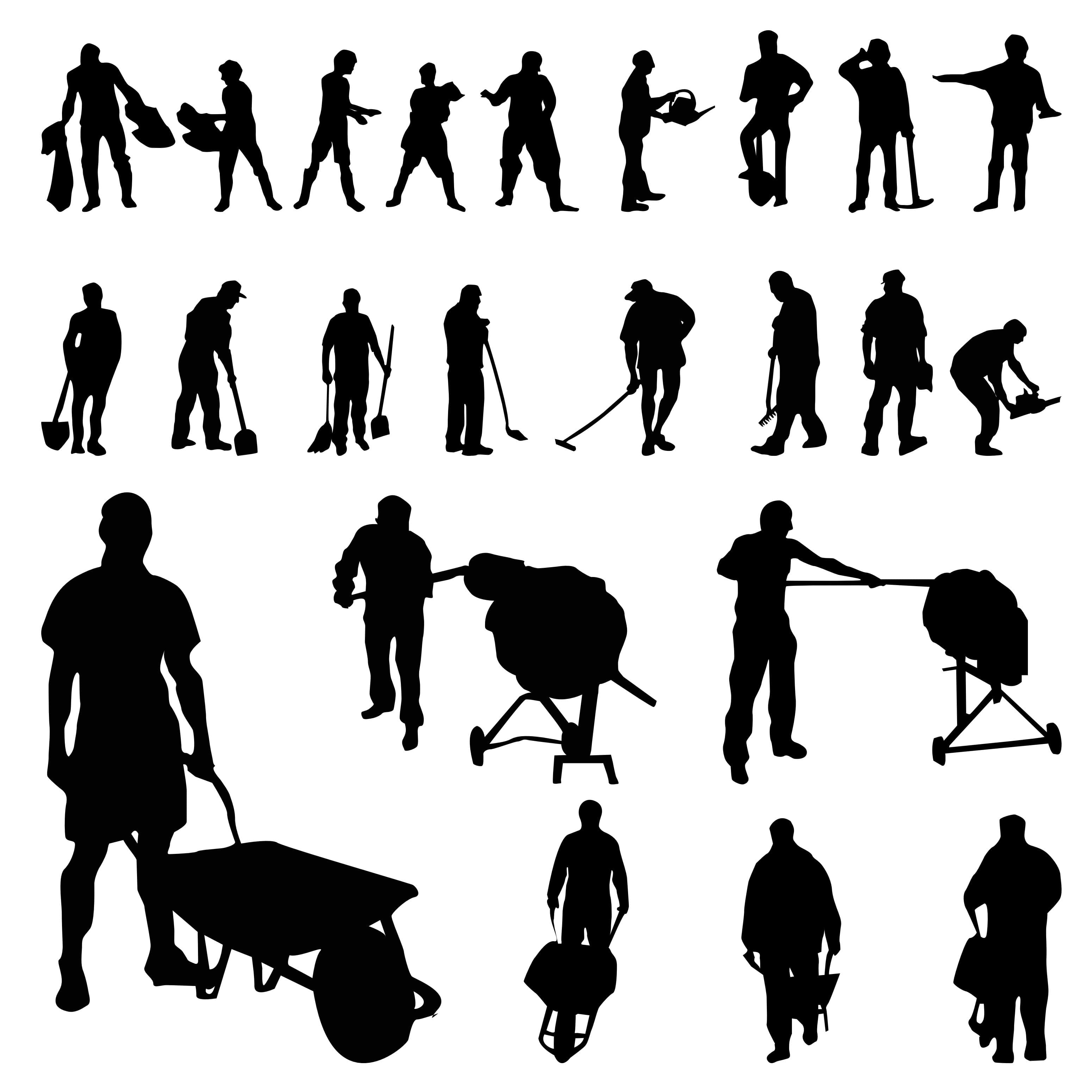 Worker Silhouettes png