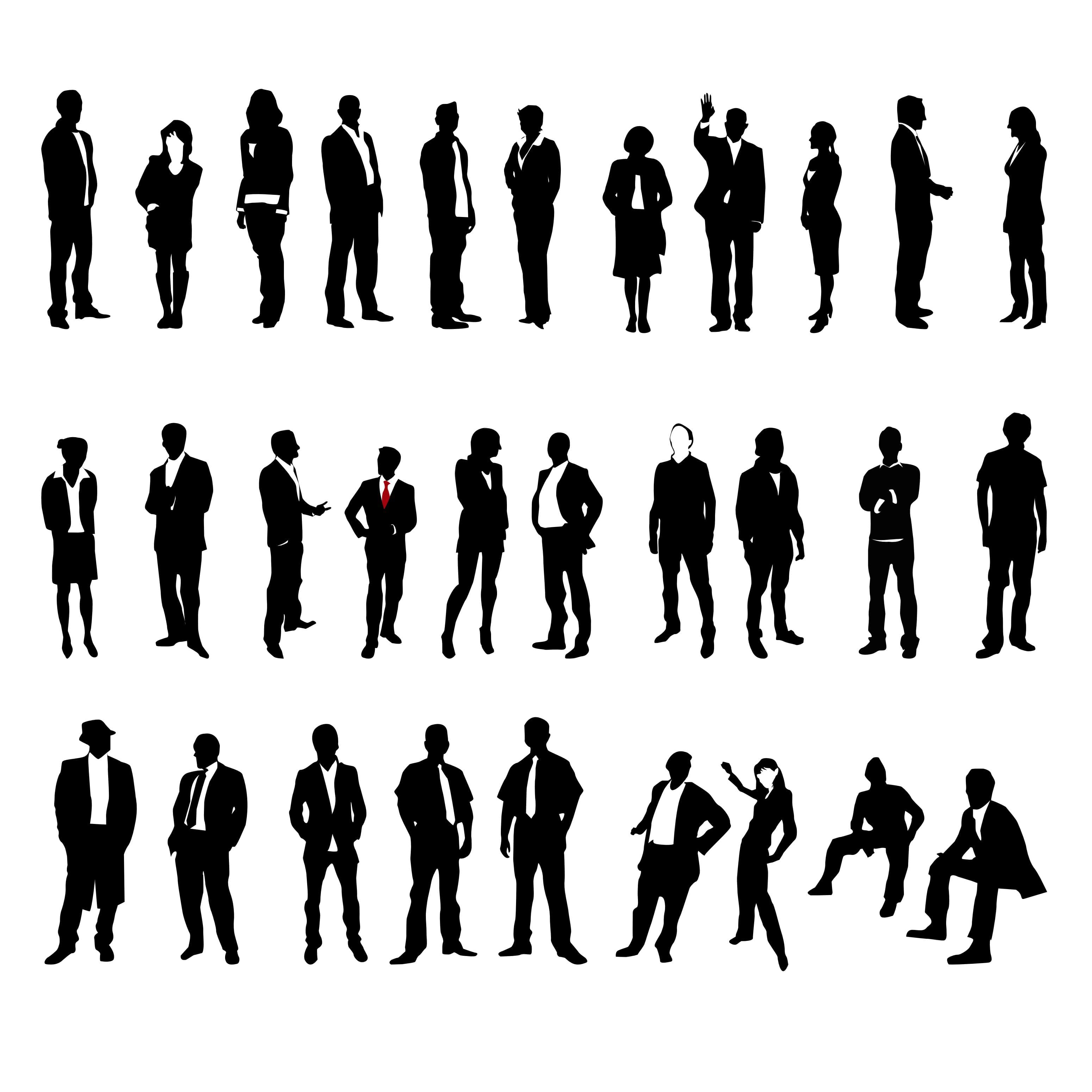 Business People Silhouettes 02 png