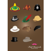 Various hats vector objects