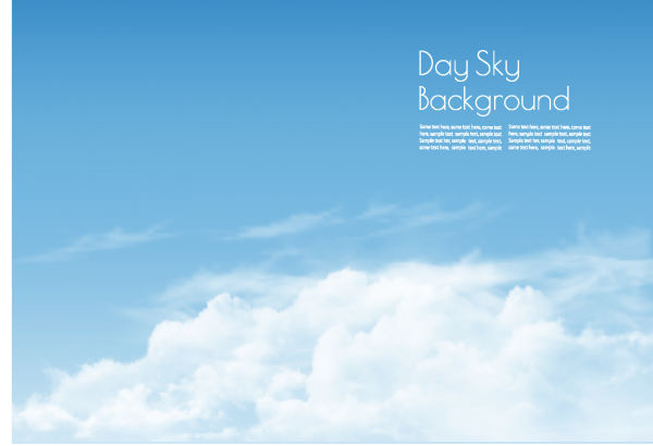 Day sky with white clouds background png