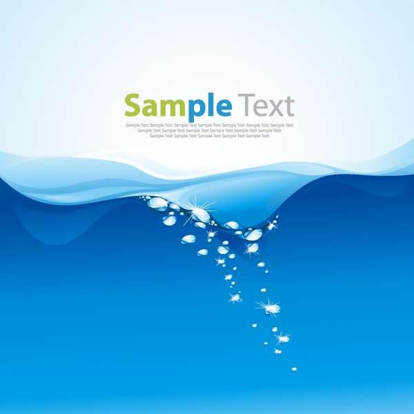 Blue Water Wave Vector png