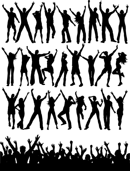 Party People Silhouettes 01 png