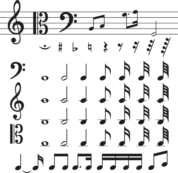 Various Music Symbols Material png