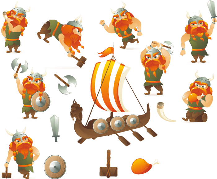 Cartoon Vikings Vector Download Vector