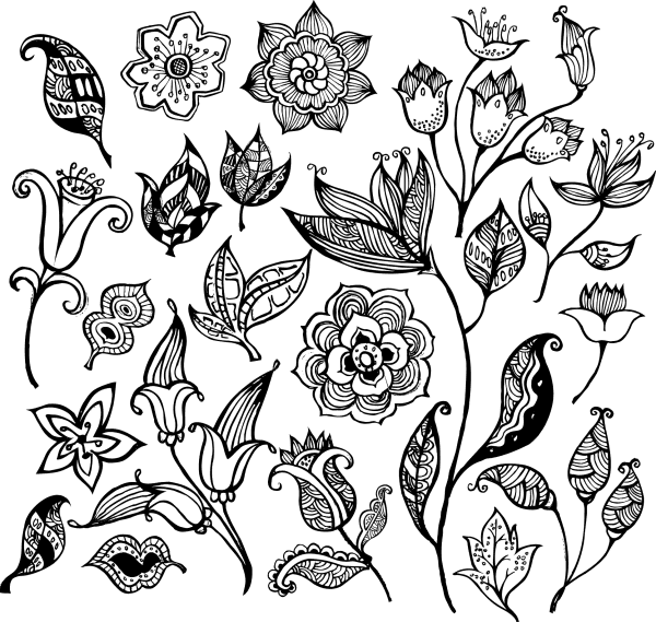 Flower Pattern Vector 01 png