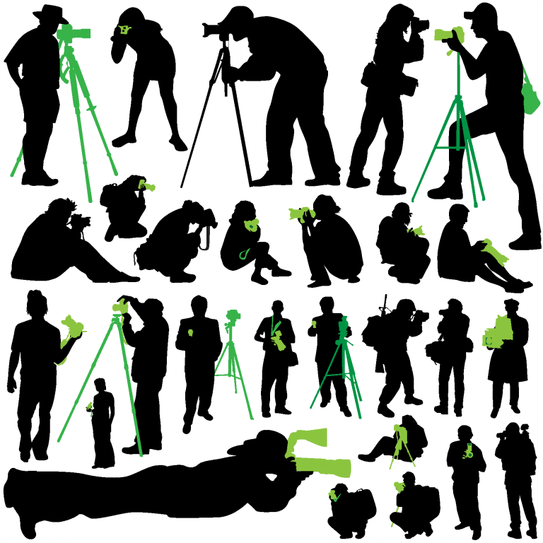 Photographer Silhouettes Vector Download Vector