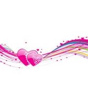 Heart background free vector