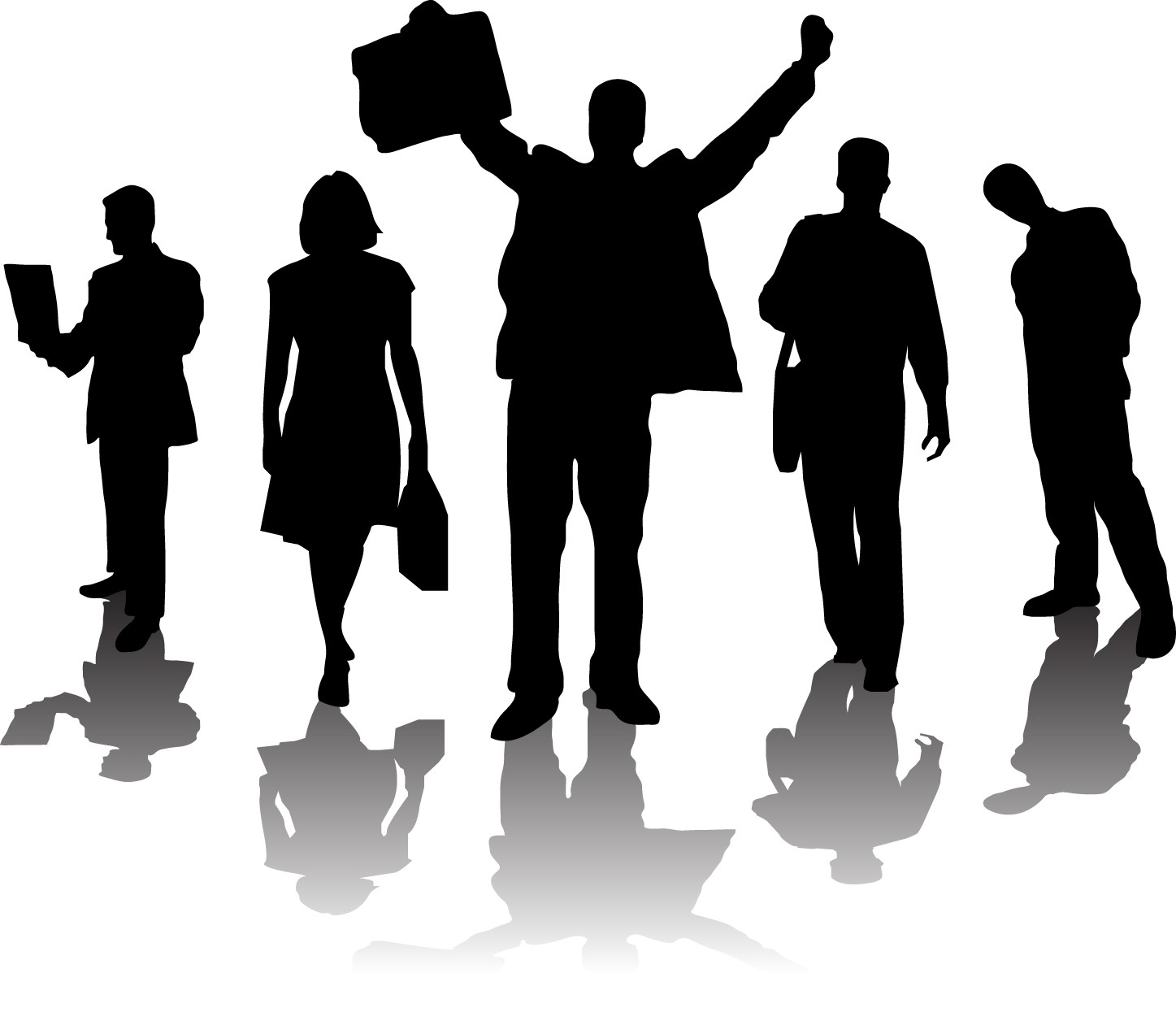 Business people silhouette png