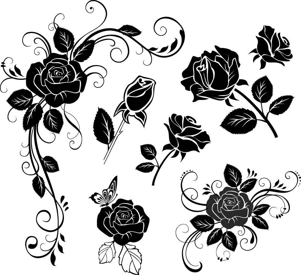 Hand painted flowers png