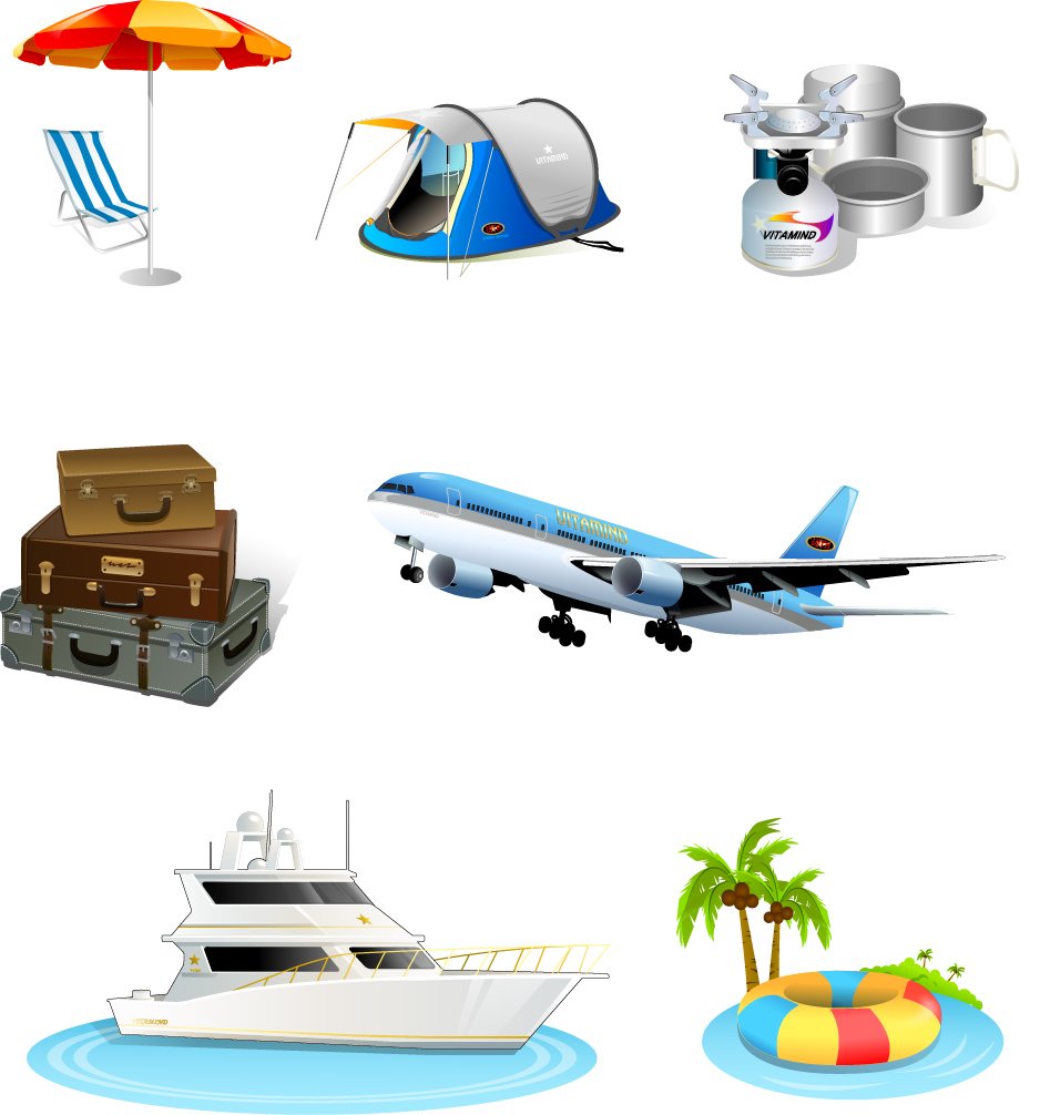 Tourism travel icon material png