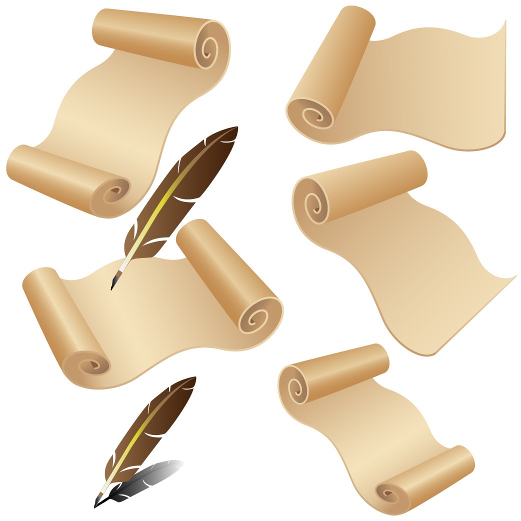 Old paper quill pen png