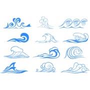 Wave graphic symbols
