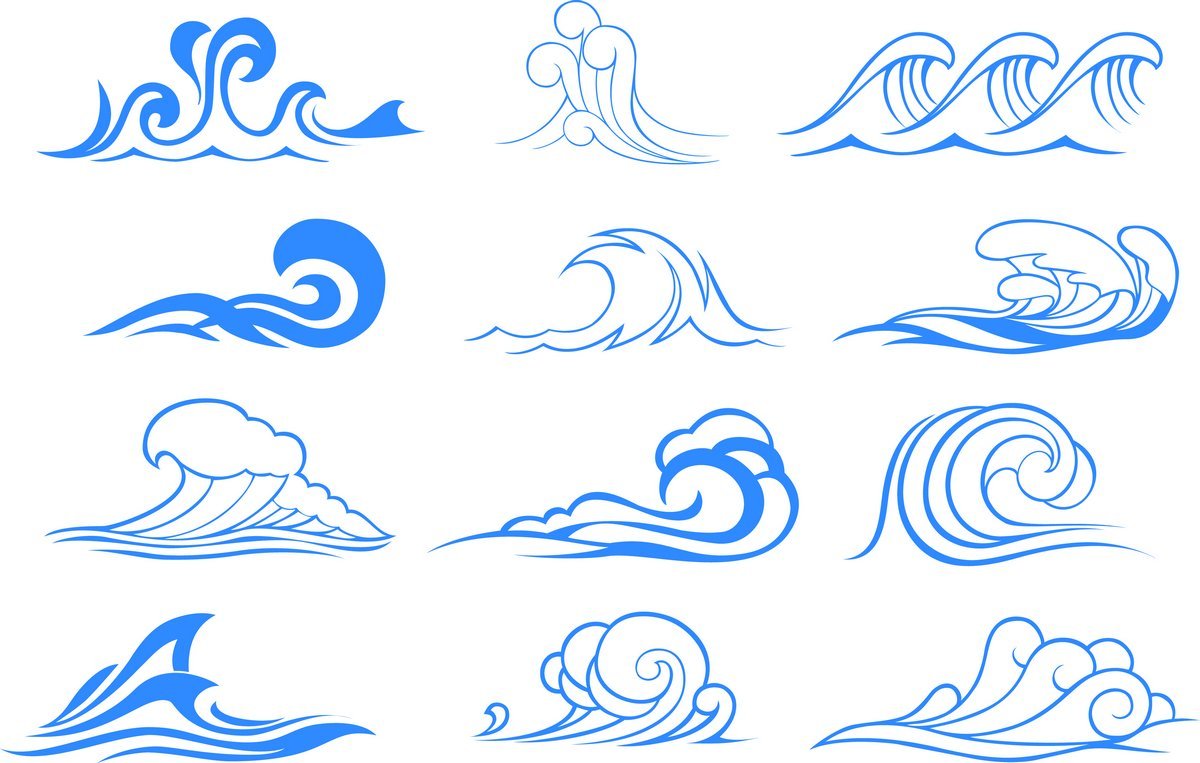 Wave graphic symbols png