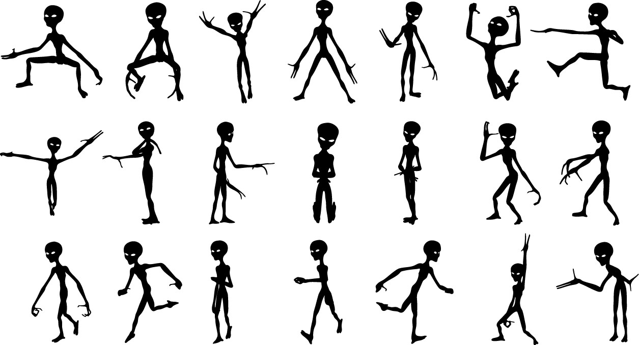 Aliens silhouettes png