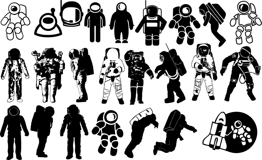 Astronaut silhouettes png