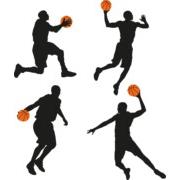 Basketball man silhouette