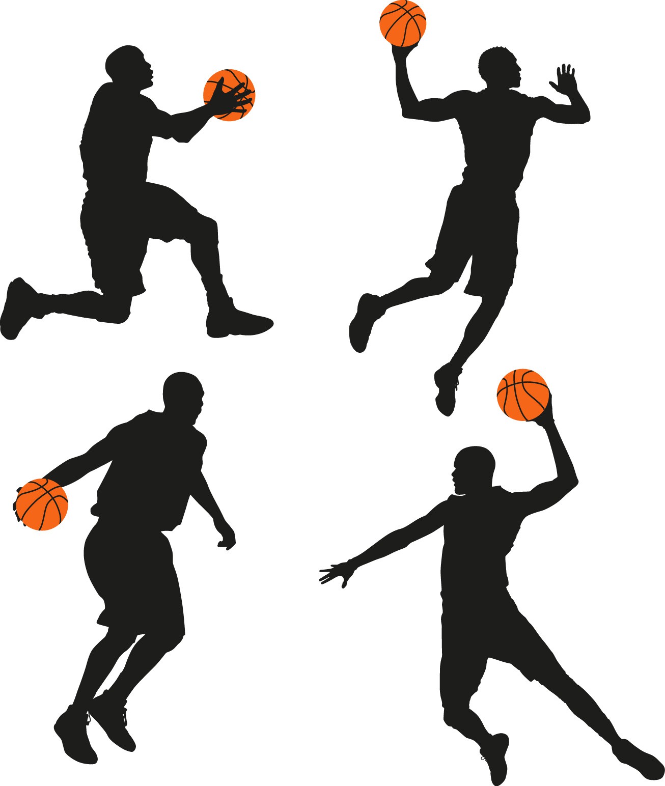 Basketball man silhouette png