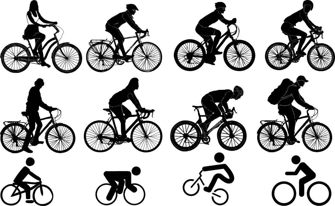 Bicyclist silhouette png