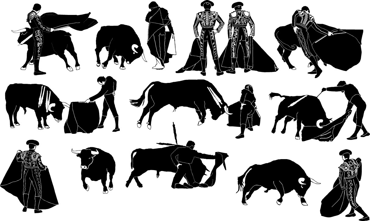 Bullfight silhouette png