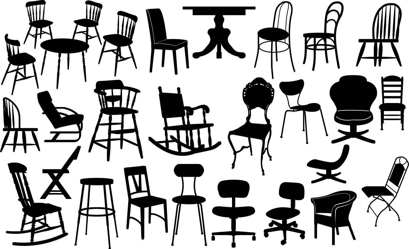 Chair silhouettes png