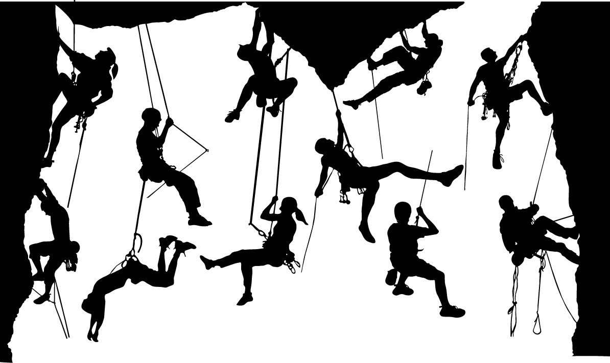 Climber silhouettes png