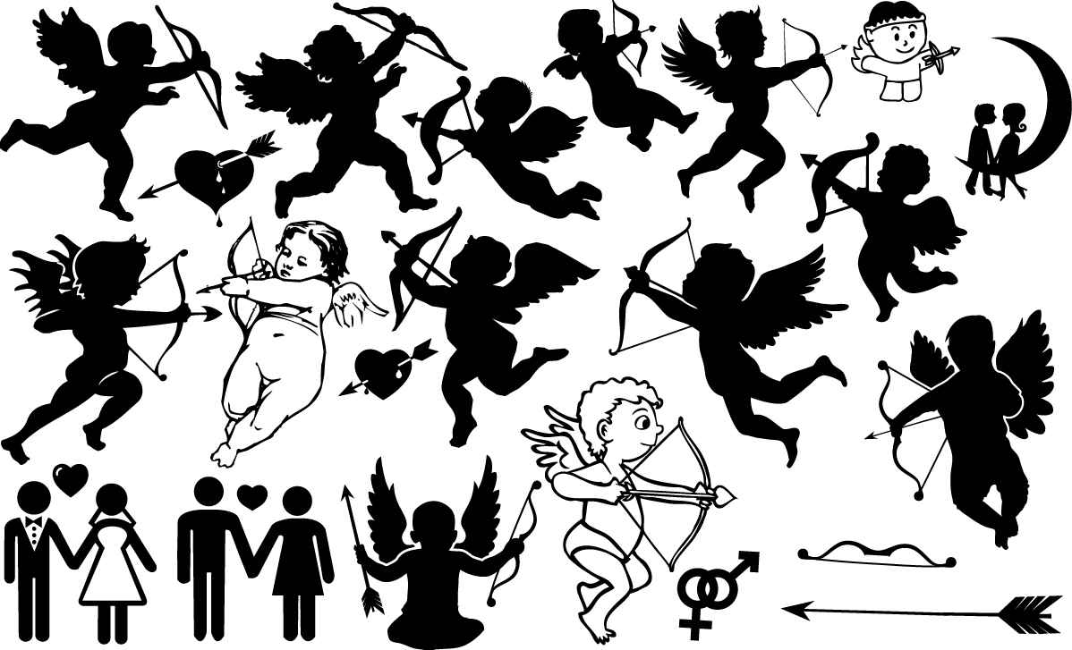 Cupid silhouette png