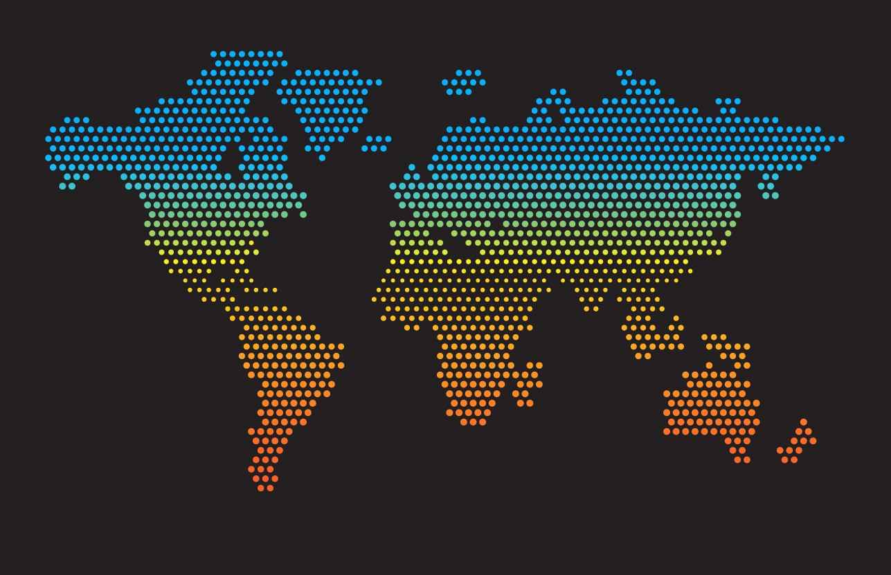 Dotted map world png