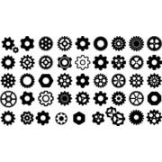 Gears silhouettes