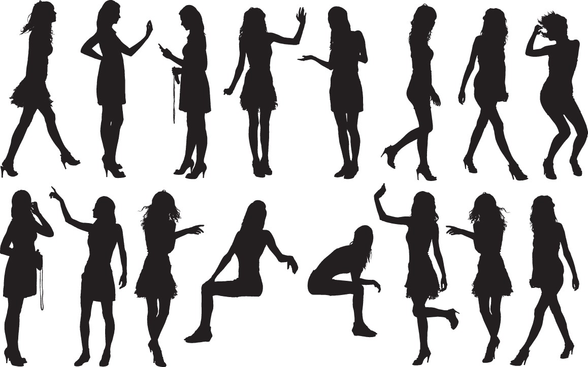 Girls silhouette png