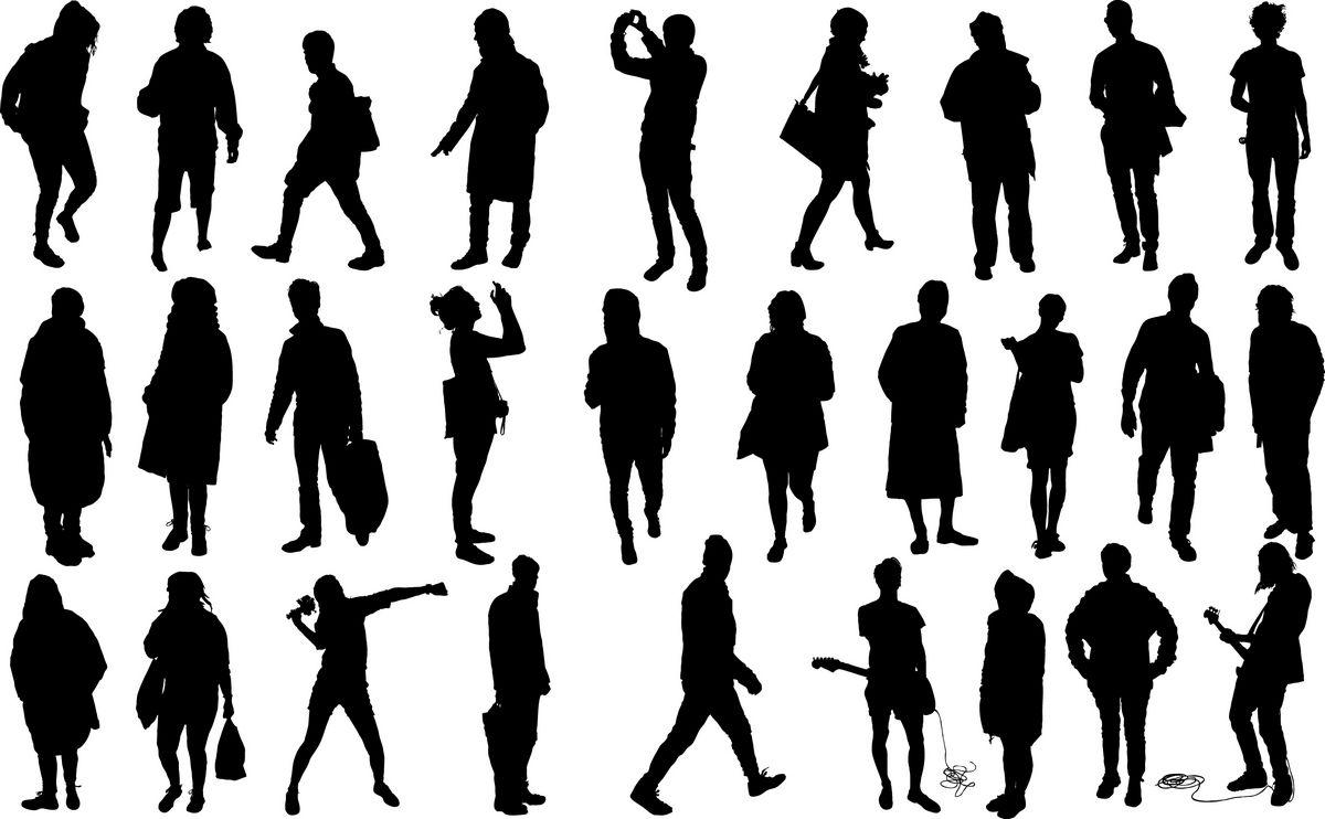 Human silhouettes png