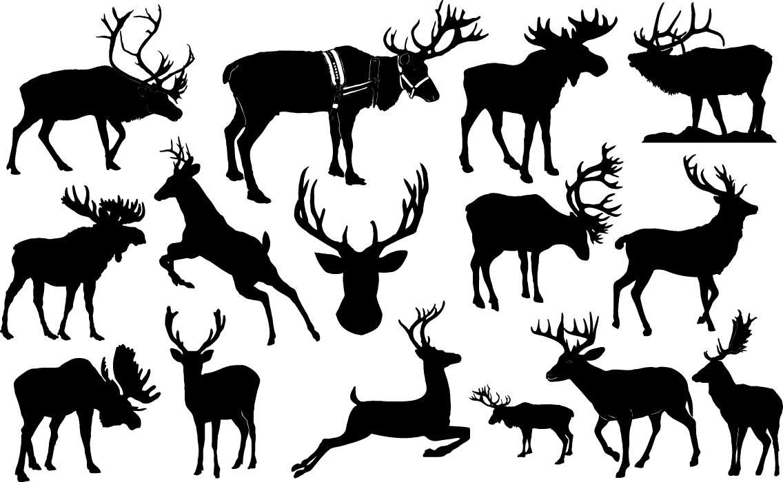 Reindeer silhouettes png