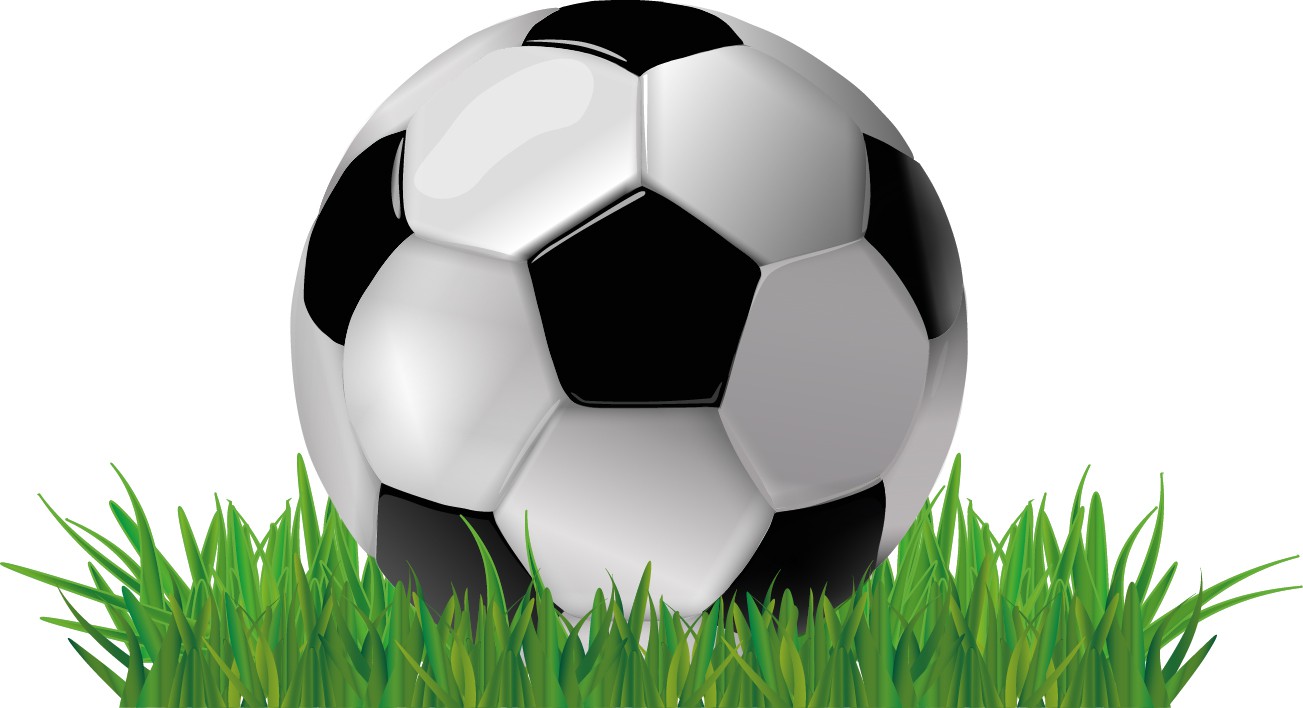 Soccer ball on grass png